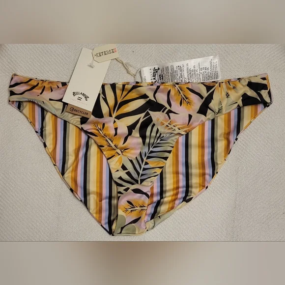 Billabong Swim Postcards From Paradise Lowrider Reversible Bikini Bottoms Large - Picture 3 of 17